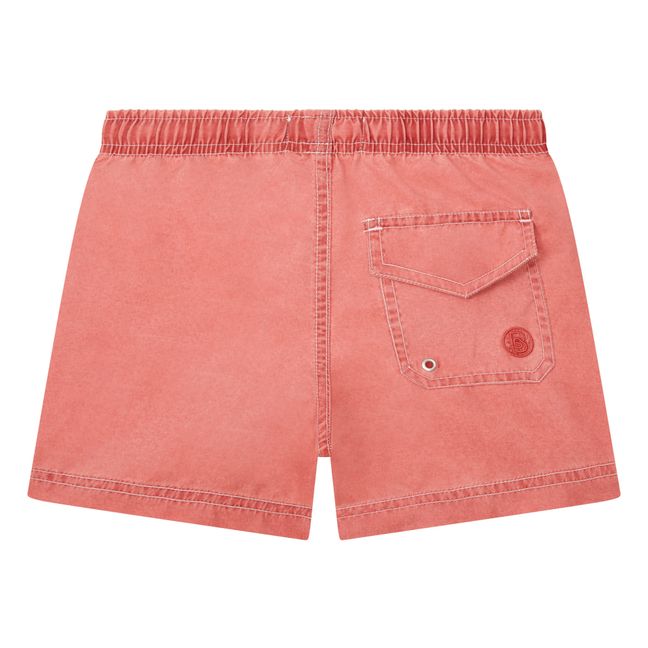 Short De Bain Garçon Délavé | Rouge brique
