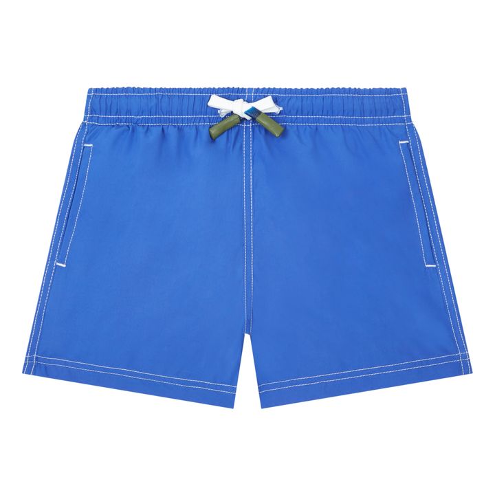 Shorts de baño de niño de poliéster reciclado | Azul índigo- Imagen del producto n°0