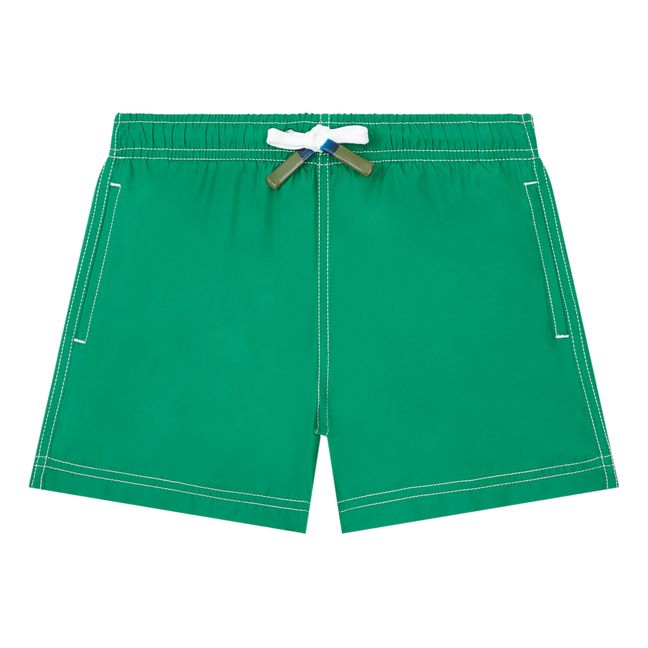 Boy's Recycled Polyester Swim Shorts | Verde scuro