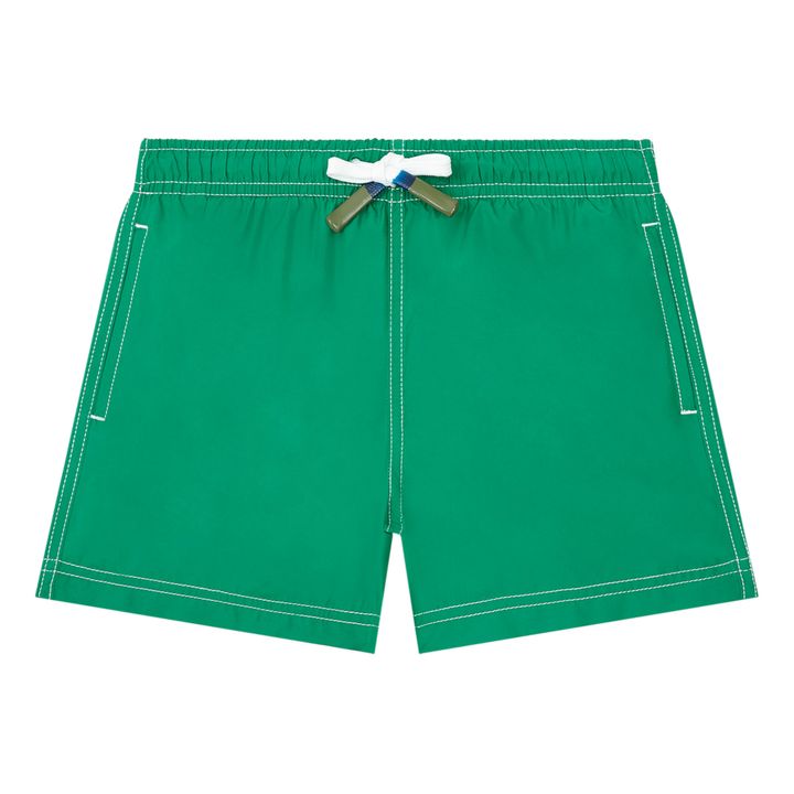 Pantaloncini da bagno da ragazzo in poliestere riciclato | Verde scuro- Immagine del prodotto n°0