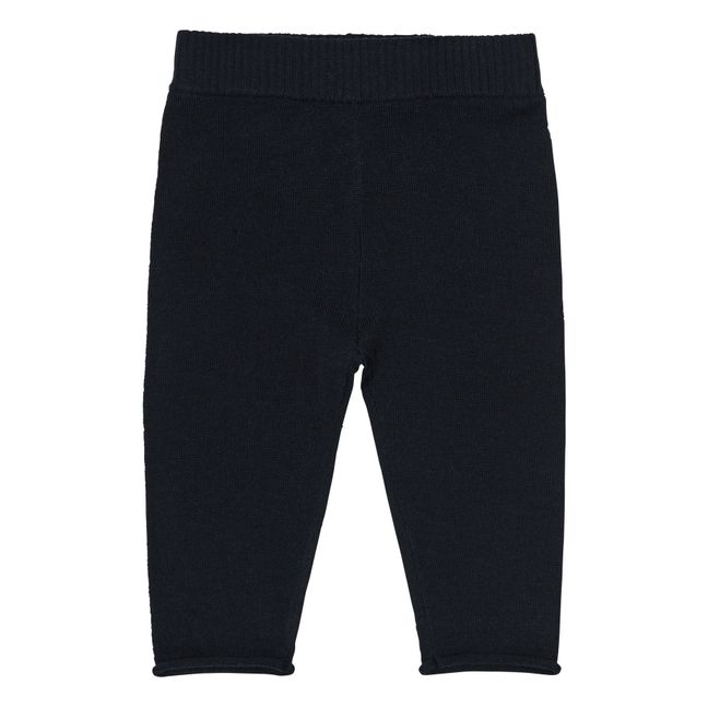 Pantalon Baby Maille Fine Laine Merinos | Bleu marine