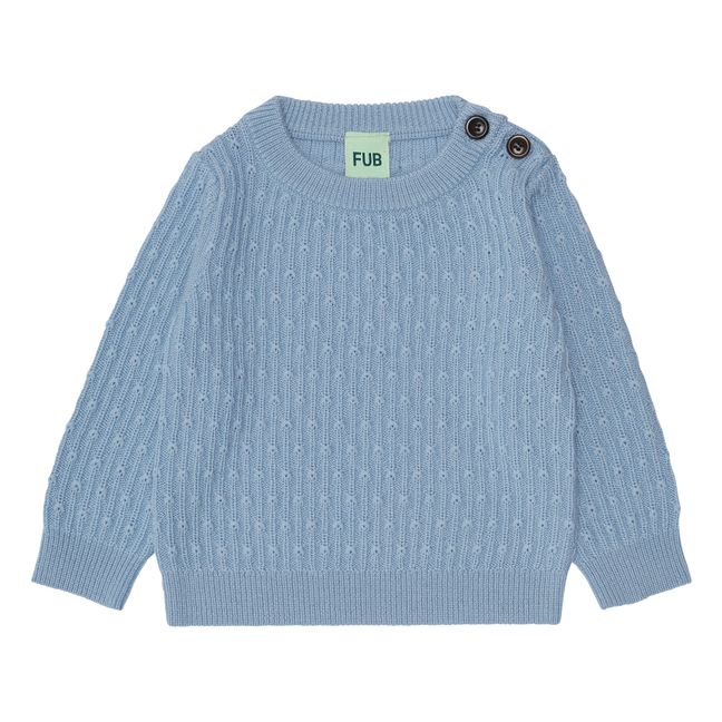 Jersey de lana merina Baby Crew | Azul Cielo