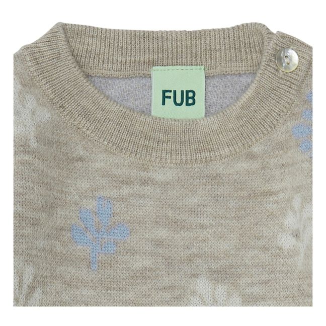 Pullover Baby Jaquard Merino Wolle | Beige