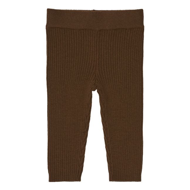 Gambale in lana merino per bambini | Marrone