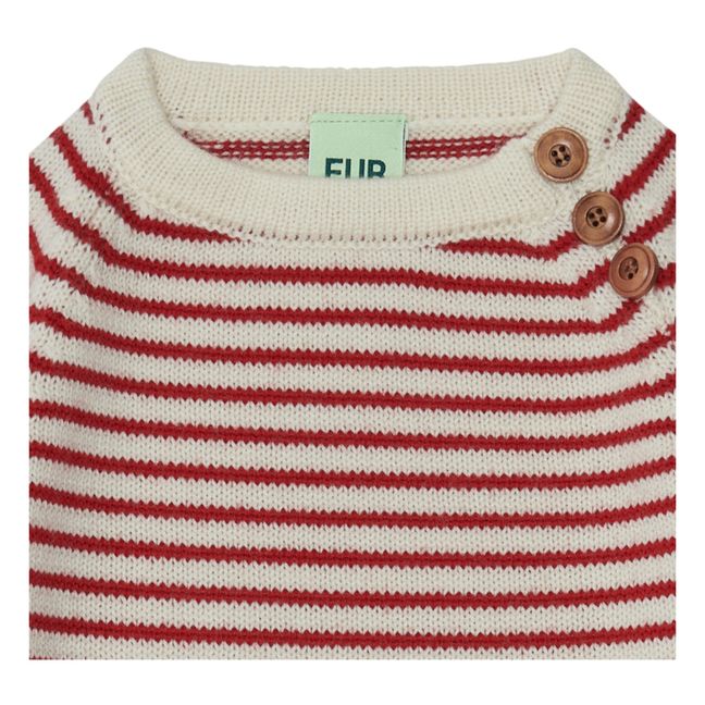 Pull Baby Marinière Laine Merinos | Red