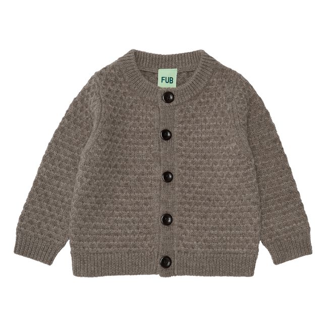Baby structured Merino wool cardigan | Beige