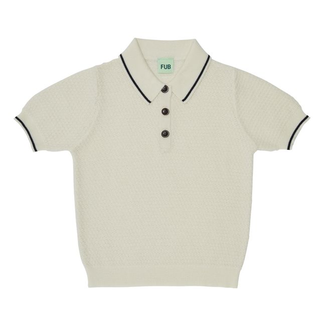 Polo Maille Fine Laine Merinos | Ecru