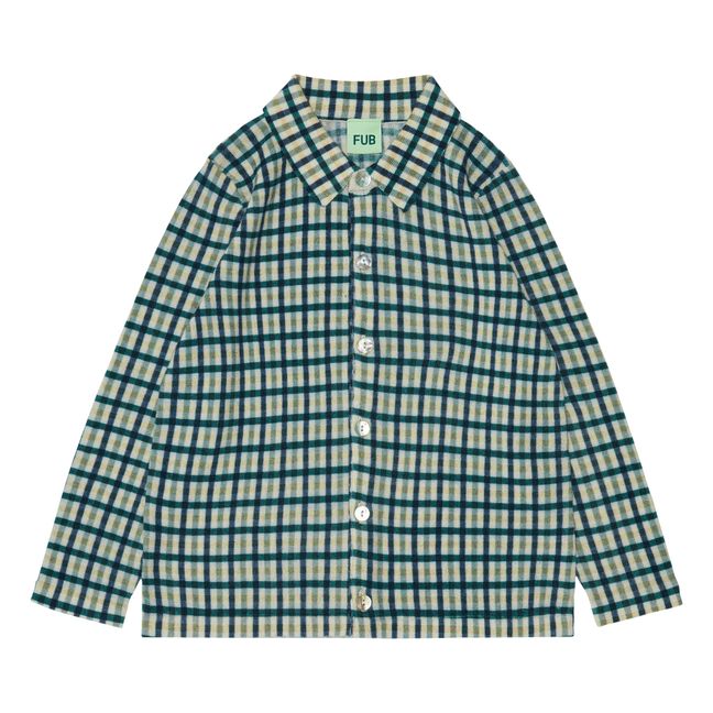 Chemise Imprimée Laine Merinos | Grün