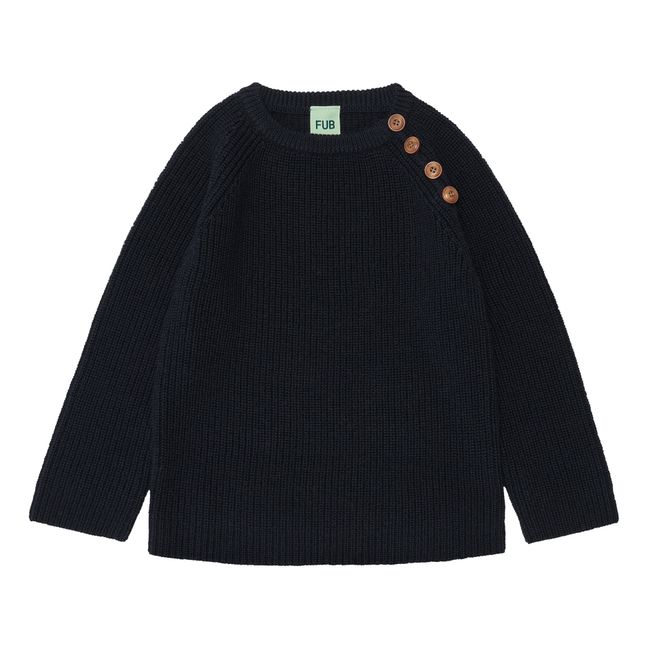 Pull Rib Laine Merinos | Azul Marino