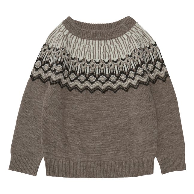 Pull Fair Isle Laine Merinos | Beige