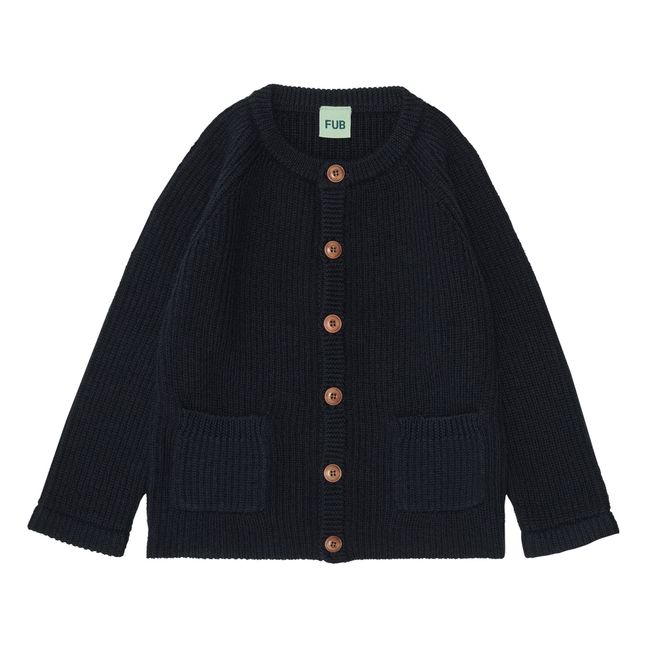 Veste Laine Merinos | Azul Marino