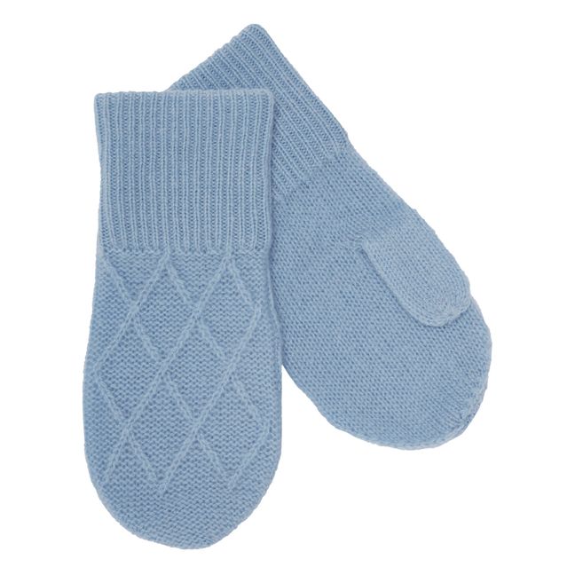 Moufles Laine D'Agneau | Bleu ciel