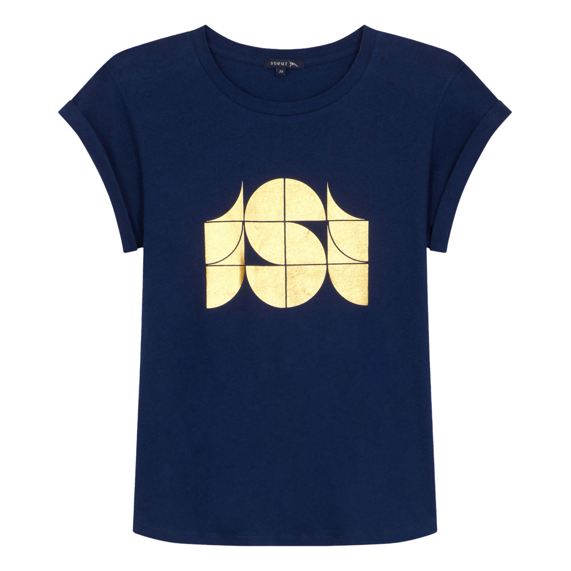 Soeur - T-shirt Valentin Coton et Lin - Bleu marine | Smallable