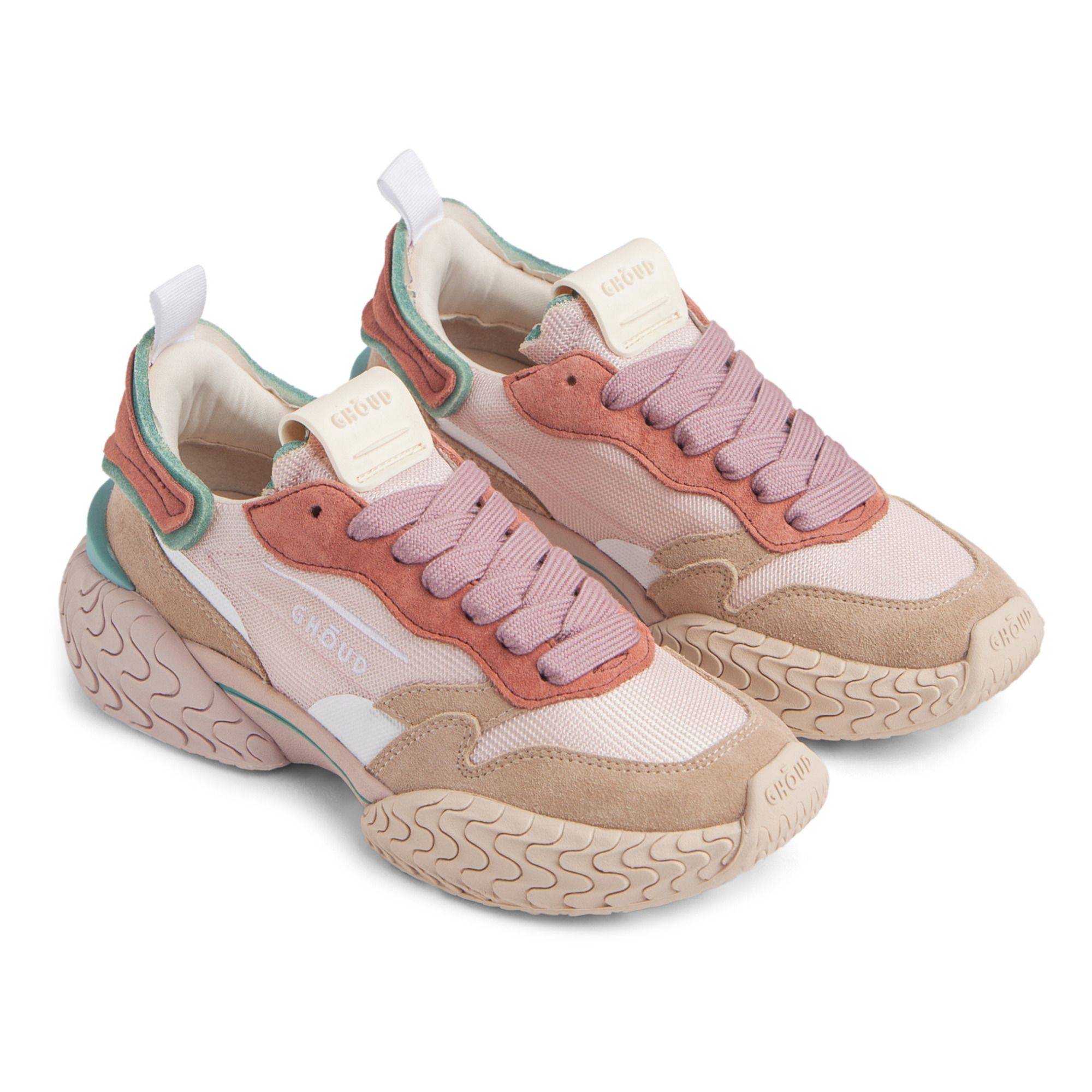 Ghoud Tyre Mesh Suede Sneakers Pale pink Smallable