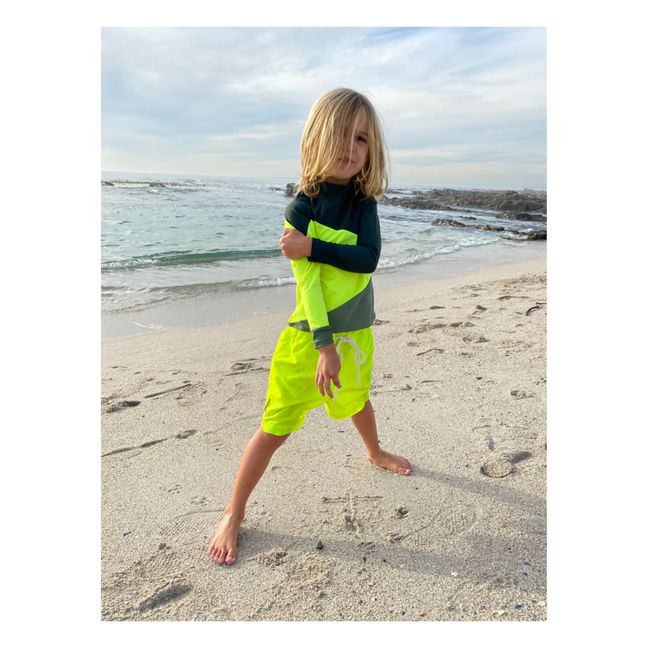 Anti-UV Bermuda Bathing Shorts | Lemon yellow