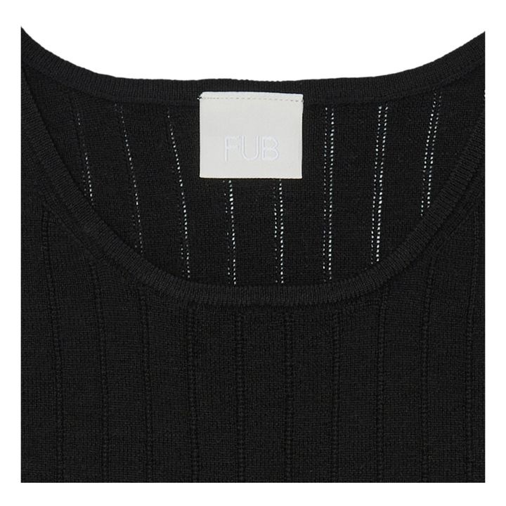 Merino wool tank top - Women's collection | Black- Product image n°1