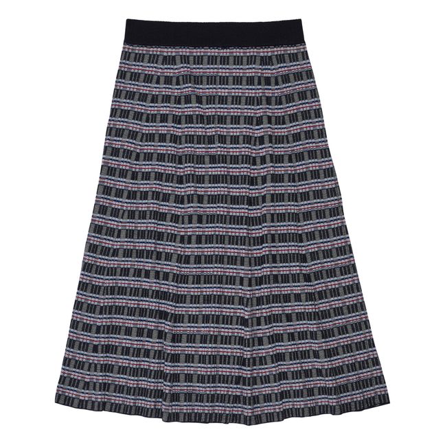 Merino Wool Skirt - Women's Collection | Navy blue