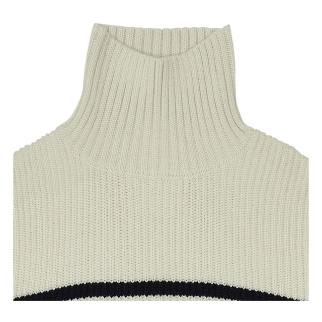 Jersey de cuello redondo de lana merina - Colección Mujer | Crudo