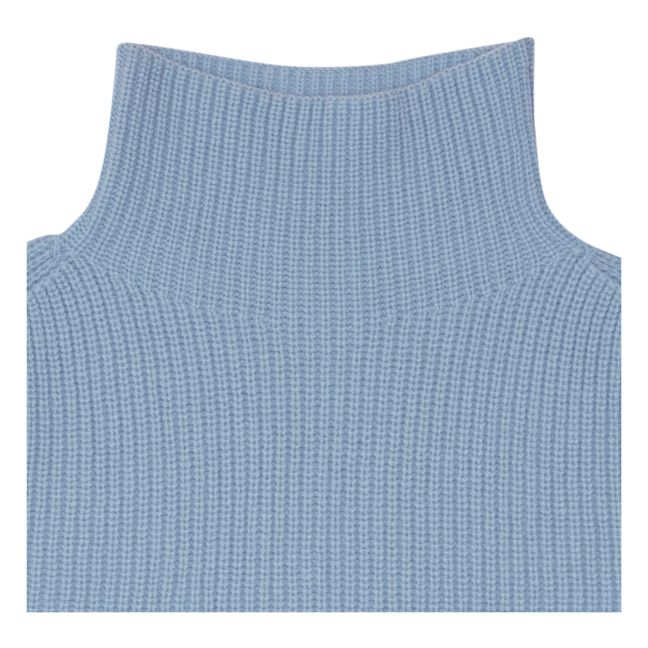 Rib Pullover Lammwolle - Damenkollektion | Hellblau