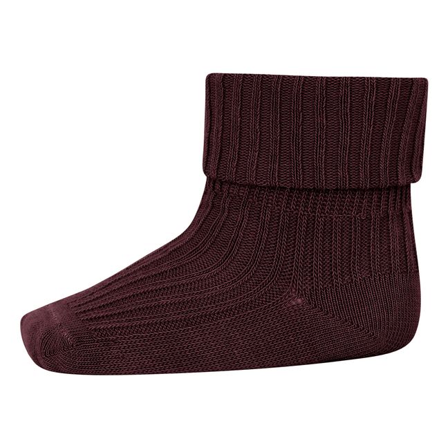 Chaussettes Rib en coton | Ciruela