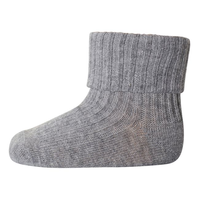 Chaussettes Rib en coton | Gris