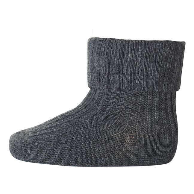 Chaussettes Rib en coton | Gris Oscuro
