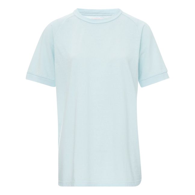 T-shirt, modello: Haleiwa, in cotone riciclato, 260g | Azzurro
