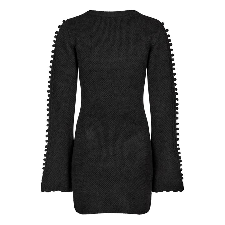 Vestido de lana y alpaca Verbier Pois | Negro- Imagen del producto n°3