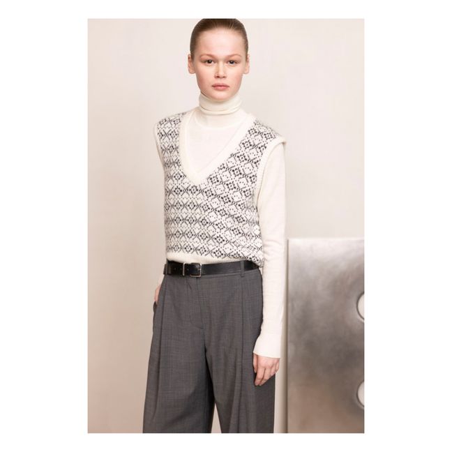 Pull Sans Manches Verbier Laine et Alpaga | Crema