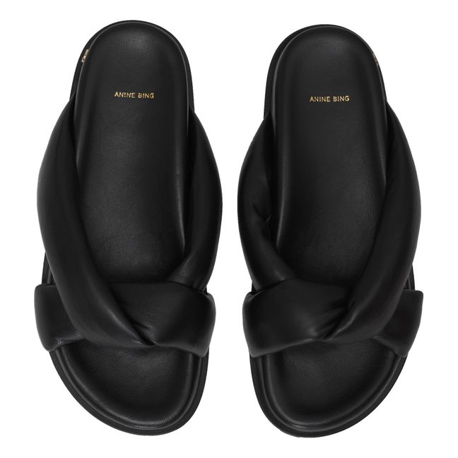 Kiva Leather Sandals | Black