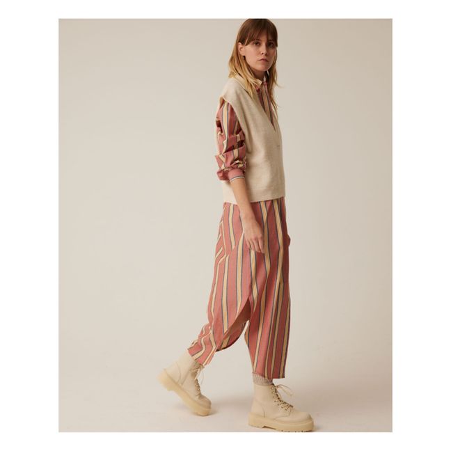 Pull Sans Manches Col Polo Uxue | Ecru