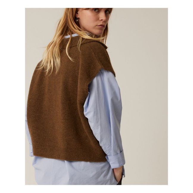 Uxue Polo Neck Vest | Marrone