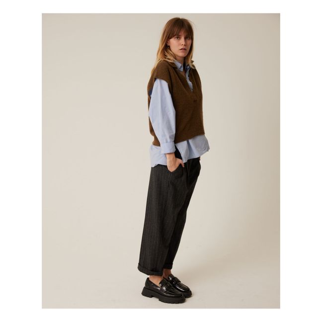 Uxue Polo Neck Vest | Marrone