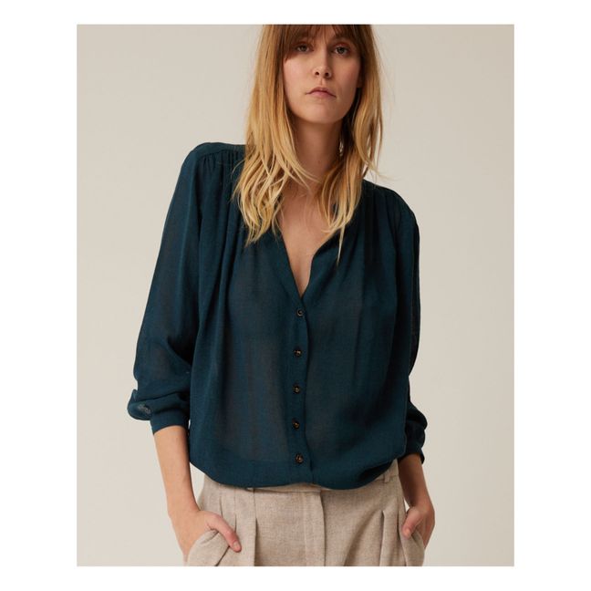 Blusa Wynona Slowly | Verde Oscuro