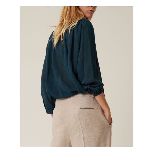 Blusa Wynona Slowly | Verde Oscuro