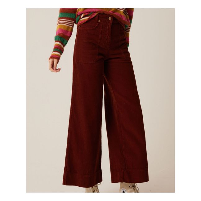 Jean Winchester Molly Velours Côtelé | Rouge foncé