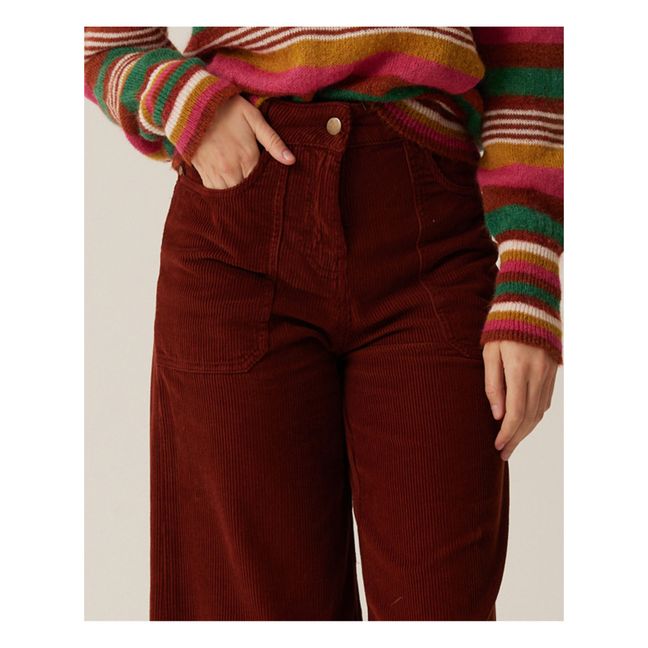 Vaqueros Molly Winchester de pana | Rojo Oscuro