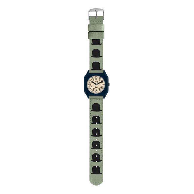 Colaboración Bobo Choses x Mini Kyomo - Reloj de nailon reciclado | Verde Kaki