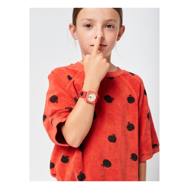 Colaboración Bobo Choses x Mini Kyomo - Reloj de nailon reciclado Manzana | Rojo