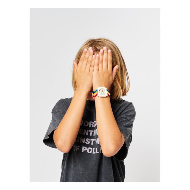 Collaboration Bobo Choses x Mini Kyomo - Recycled Nylon Striped Watch | Blu