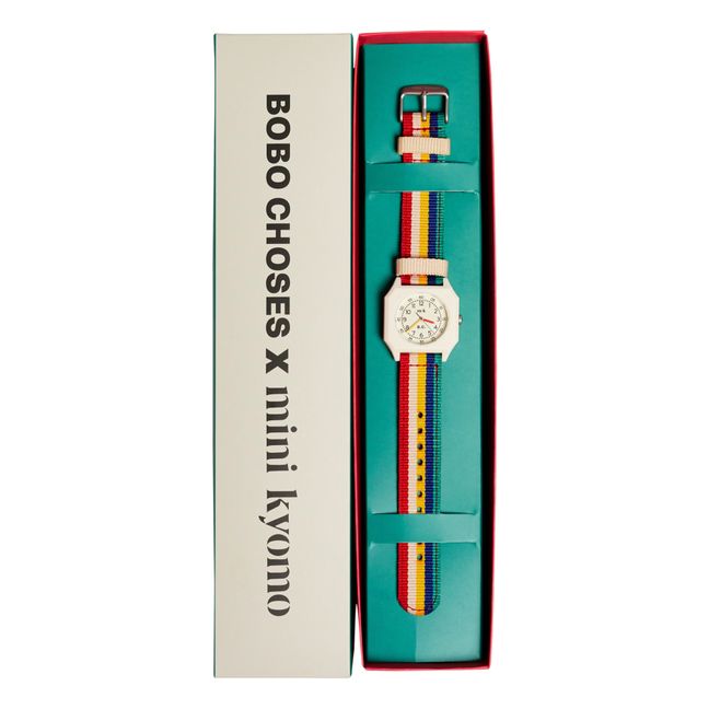 Collaboration Bobo Choses x Mini Kyomo - Recycled Nylon Striped Watch | Blue