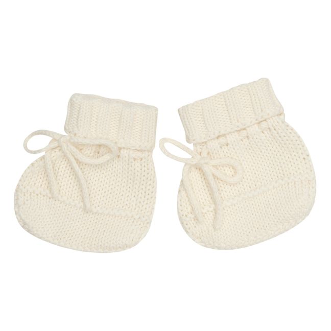Alba Organic Cotton Knit Booties | Ecru