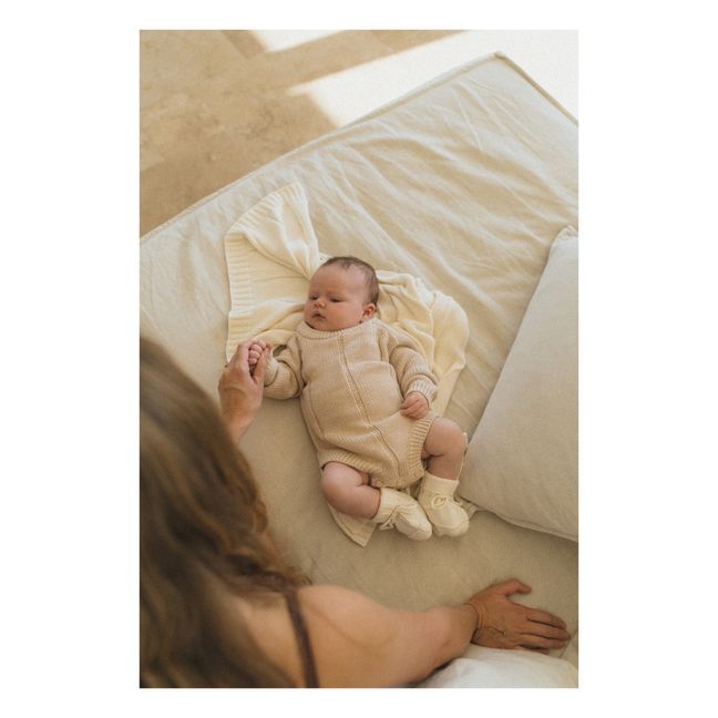 Babyschuhe Strick aus Bio-Baumwolle Alba | Seidenfarben