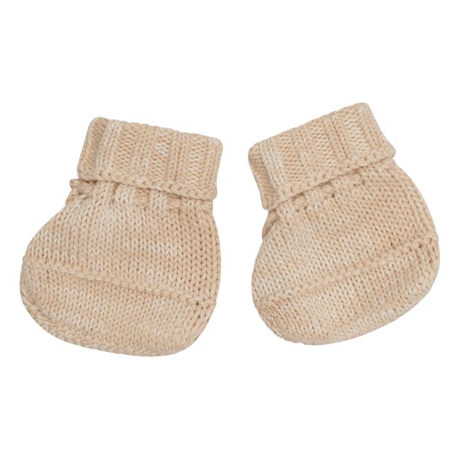 Alba Organic Cotton Knit Booties | Beige