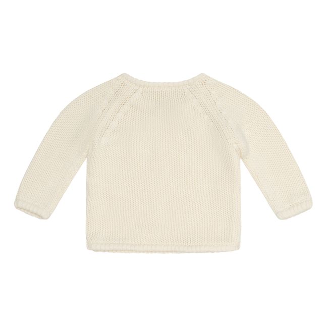 Pull Cache-Cœur Coton Bio Poet | Ecru