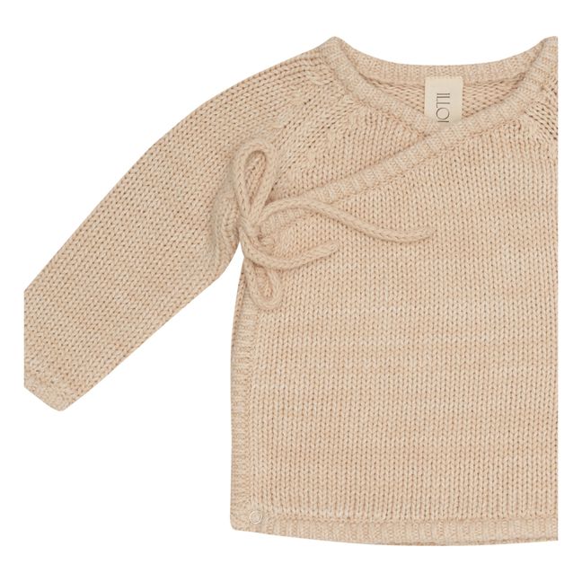 Pull Cache-Cœur Coton Bio Poet | Beige