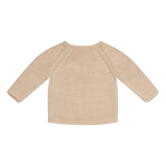Pull Cache-Cœur Coton Bio Poet | Beige
