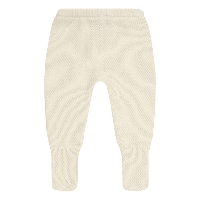 Poet Organic Cotton Knit Footed Leggings | Ecru
