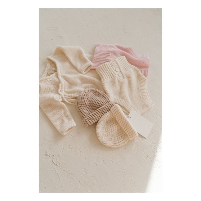 Alba Organic Cotton Knit Beanie | Ecru