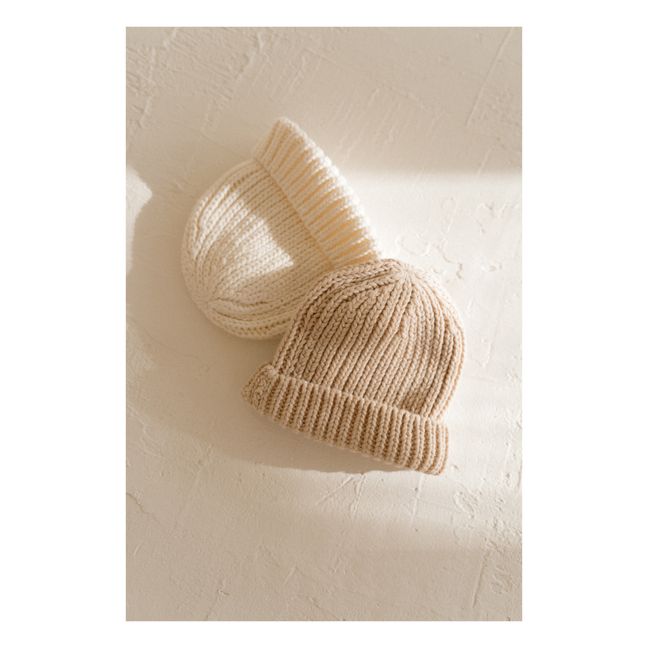 Gorro de punto de algodón orgánico Alba | Crudo